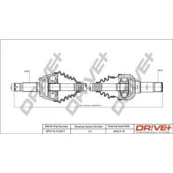 Arbre de transmission Dr!ve+ DP2110.10.0417