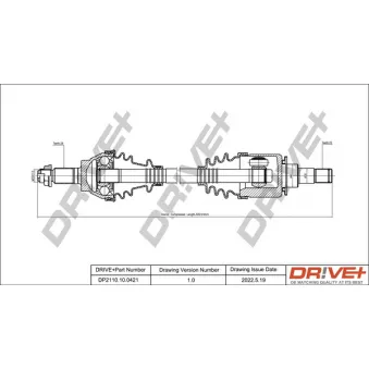 Arbre de transmission Dr!ve+ DP2110.10.0421