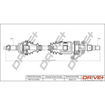 Arbre de transmission Dr!ve+ DP2110.10.0422