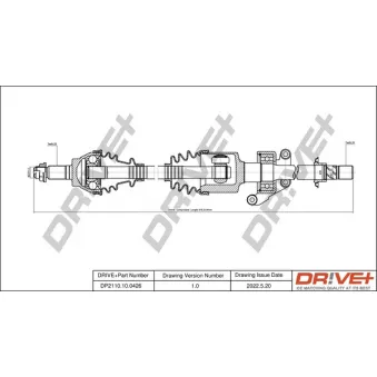 Arbre de transmission Dr!ve+ DP2110.10.0426