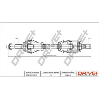 Arbre de transmission Dr!ve+ DP2110.10.0427