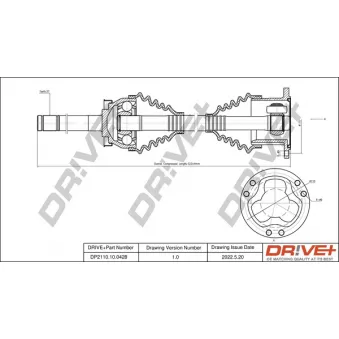 Arbre de transmission Dr!ve+ DP2110.10.0428