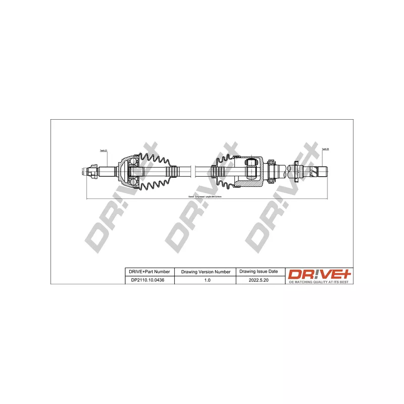 Arbre de transmission Dr!ve+ DP2110.10.0436