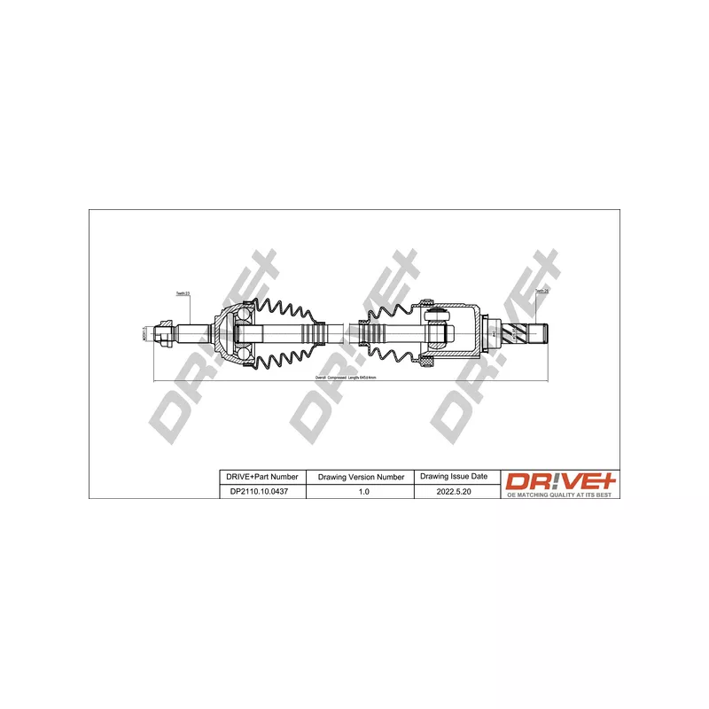 Arbre de transmission Dr!ve+ DP2110.10.0437