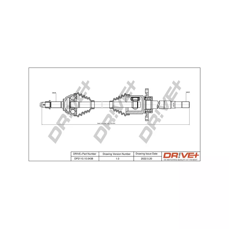 Arbre de transmission Dr!ve+ DP2110.10.0438