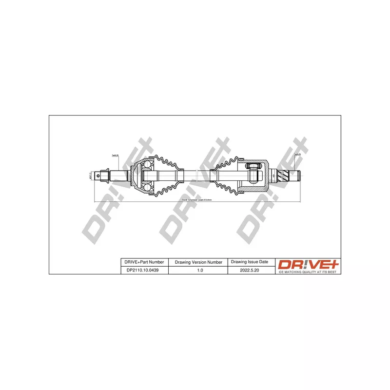 Arbre de transmission Dr!ve+ DP2110.10.0439