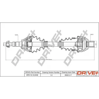 Arbre de transmission Dr!ve+ DP2110.10.0449
