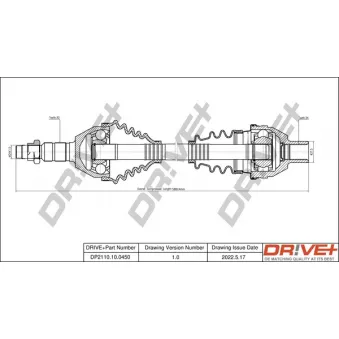 Arbre de transmission Dr!ve+ DP2110.10.0450