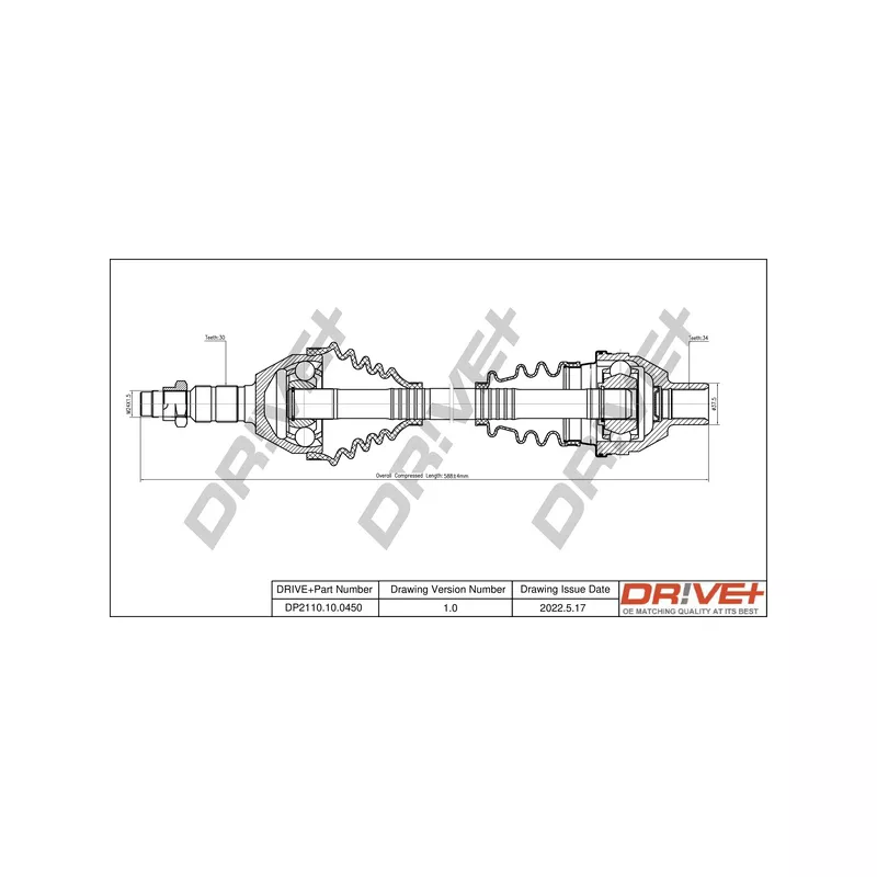 Arbre de transmission Dr!ve+ DP2110.10.0450
