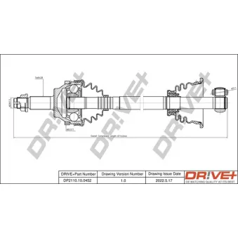 Arbre de transmission Dr!ve+ DP2110.10.0452