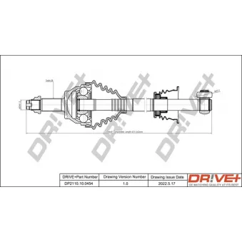 Arbre de transmission Dr!ve+ DP2110.10.0454