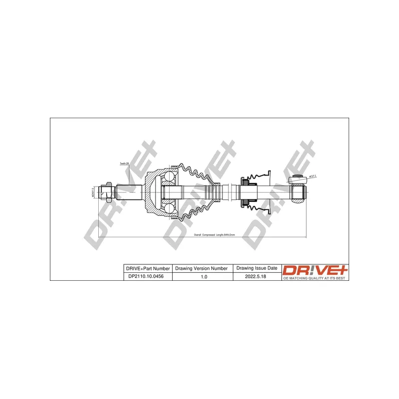 Arbre de transmission Dr!ve+ DP2110.10.0456