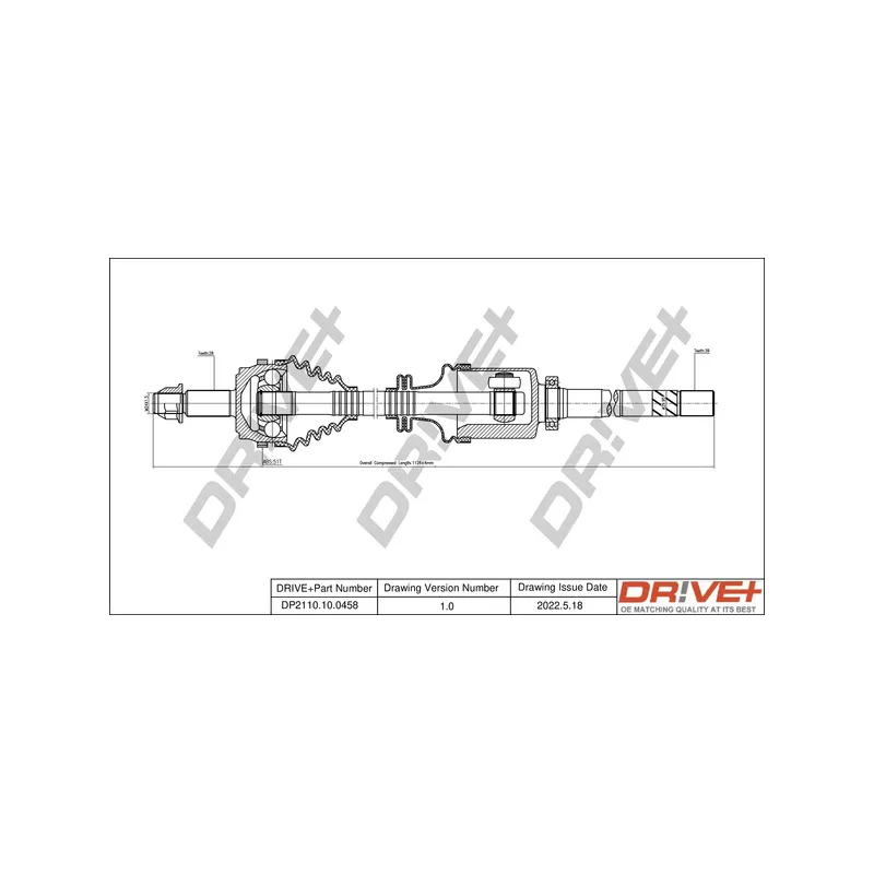 Arbre de transmission Dr!ve+ DP2110.10.0458