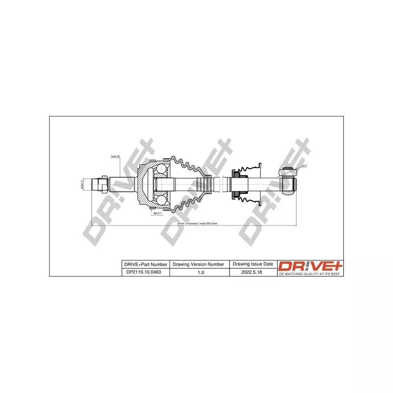 Arbre de transmission Dr!ve+ DP2110.10.0460
