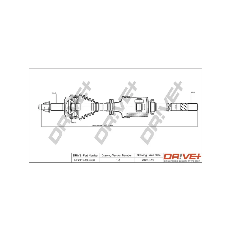 Arbre de transmission Dr!ve+ DP2110.10.0463
