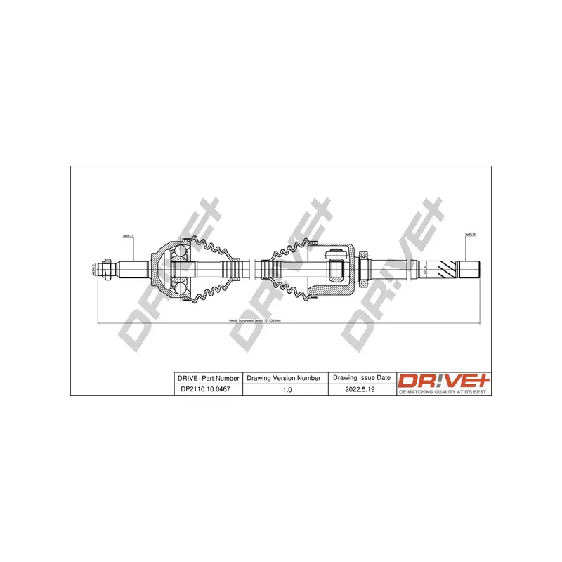 Arbre de transmission Dr!ve+ DP2110.10.0467