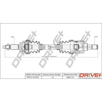 Arbre de transmission Dr!ve+ DP2110.10.0472