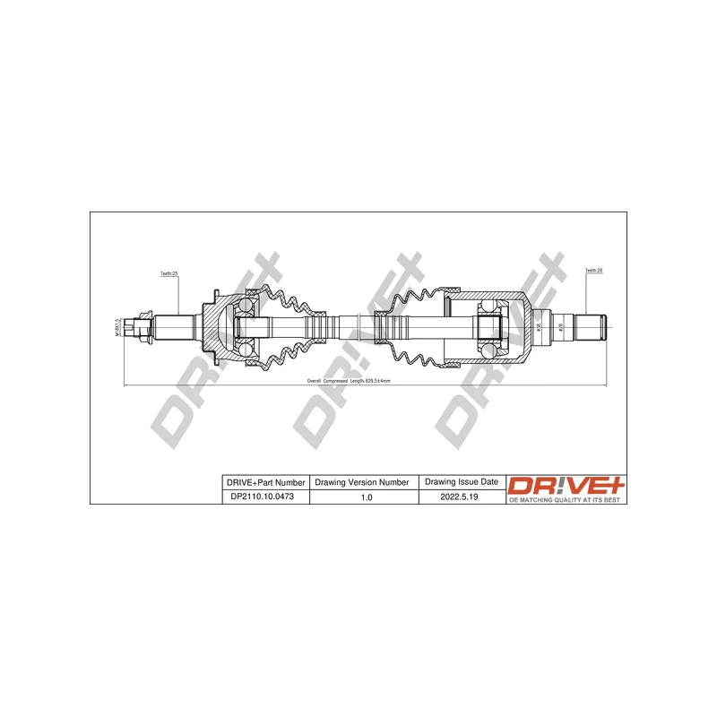 Arbre de transmission Dr!ve+ DP2110.10.0473