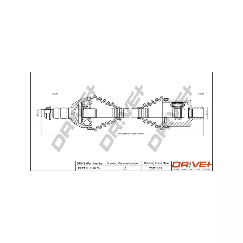 Arbre de transmission Dr!ve+ DP2110.10.0475