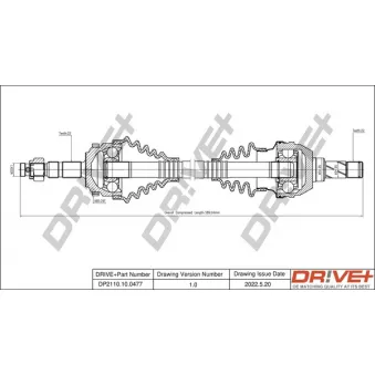 Arbre de transmission Dr!ve+ DP2110.10.0477
