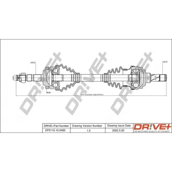 Arbre de transmission Dr!ve+ DP2110.10.0483