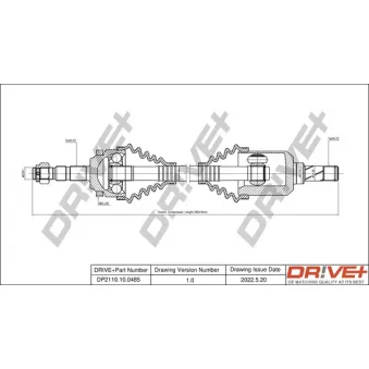Arbre de transmission Dr!ve+ DP2110.10.0485
