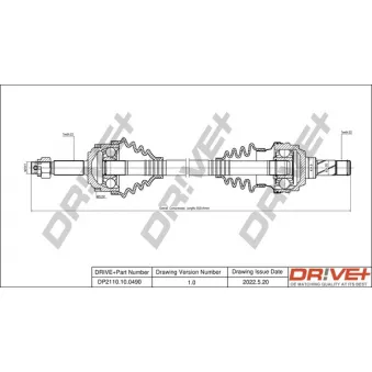 Arbre de transmission Dr!ve+ DP2110.10.0490