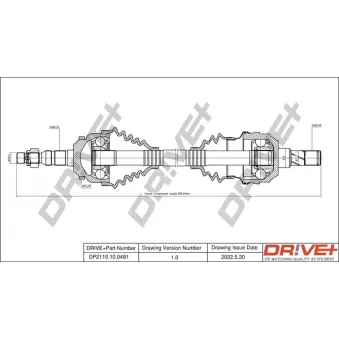 Arbre de transmission Dr!ve+ DP2110.10.0491