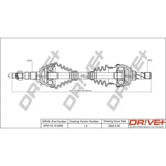 Arbre de transmission Dr!ve+ DP2110.10.0494