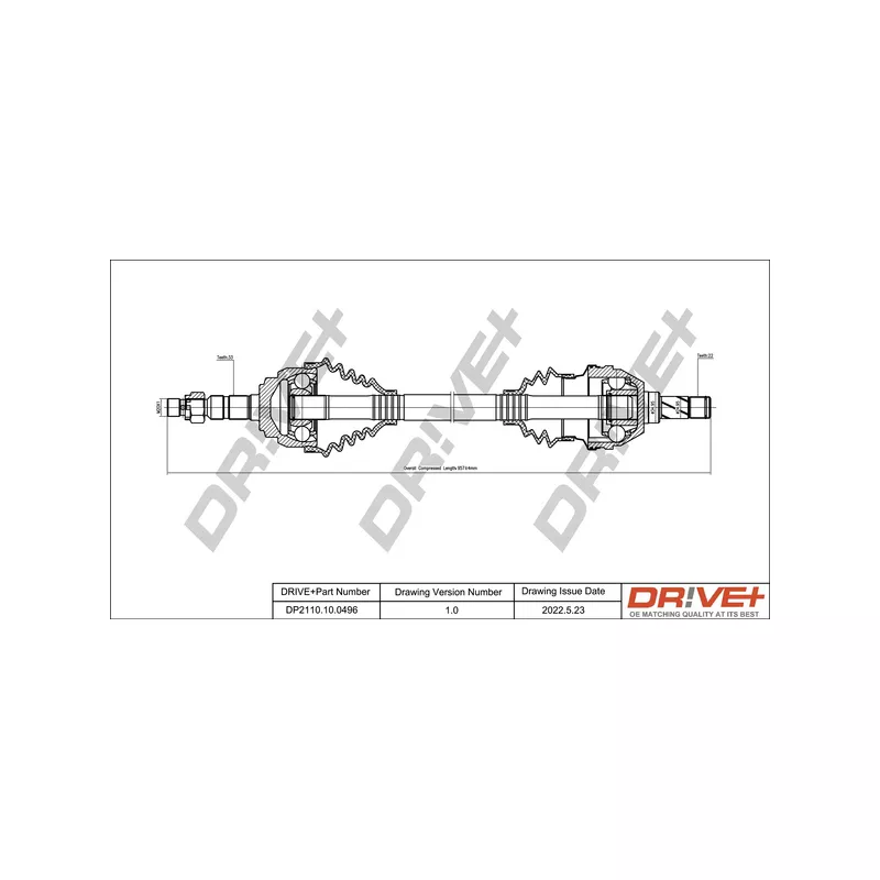 Arbre de transmission Dr!ve+ DP2110.10.0496