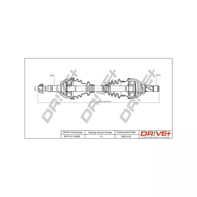 Arbre de transmission Dr!ve+ DP2110.10.0503
