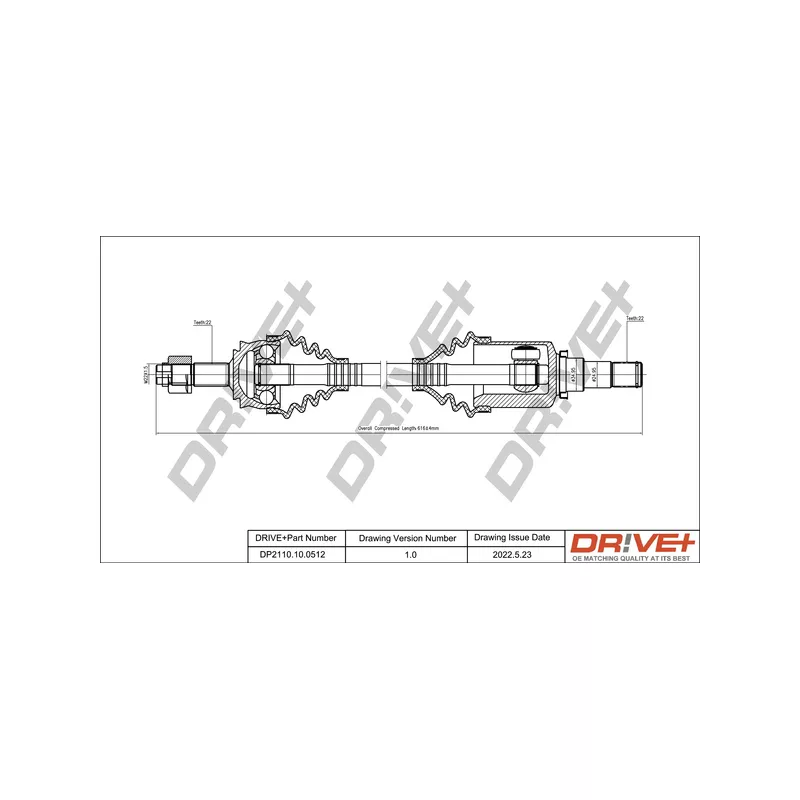 Arbre de transmission Dr!ve+ DP2110.10.0512