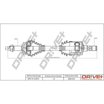 Arbre de transmission Dr!ve+ DP2110.10.0514