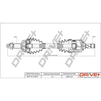 Arbre de transmission Dr!ve+ DP2110.10.0515