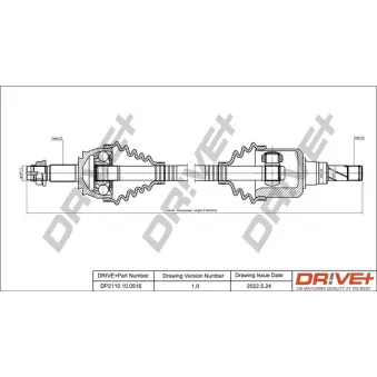 Arbre de transmission Dr!ve+ DP2110.10.0516