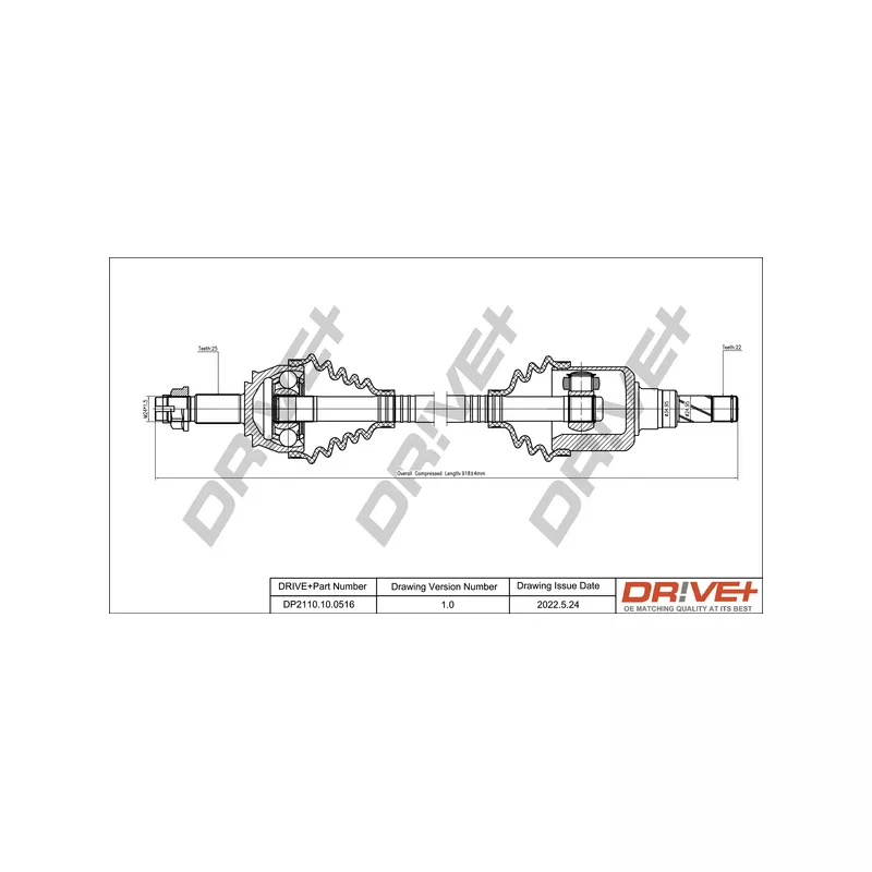Arbre de transmission Dr!ve+ DP2110.10.0516