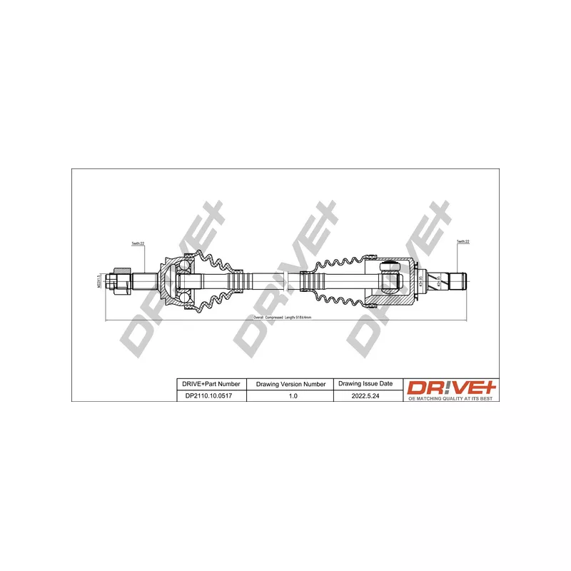 Arbre de transmission Dr!ve+ DP2110.10.0517