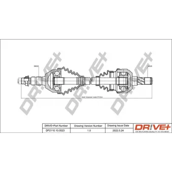 Arbre de transmission Dr!ve+ DP2110.10.0523