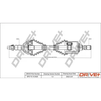 Arbre de transmission Dr!ve+ DP2110.10.0525