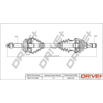 Arbre de transmission Dr!ve+ DP2110.10.0532
