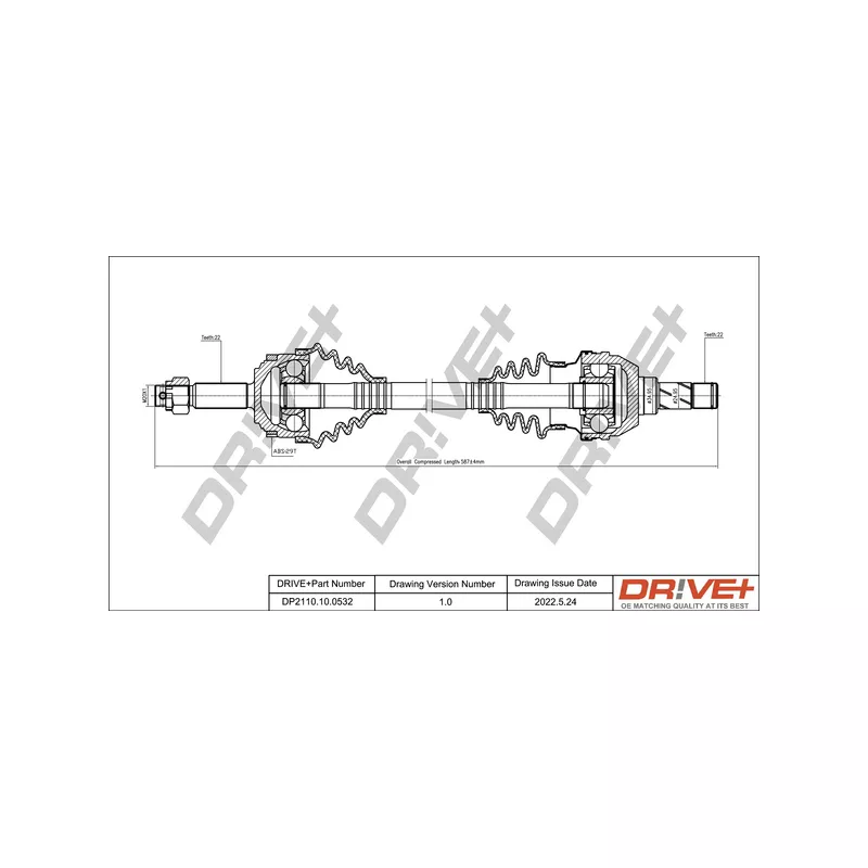 Arbre de transmission Dr!ve+ DP2110.10.0532