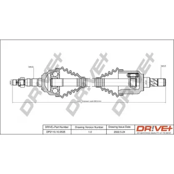 Arbre de transmission Dr!ve+ DP2110.10.0535