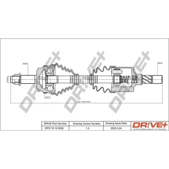 Arbre de transmission Dr!ve+ DP2110.10.0536
