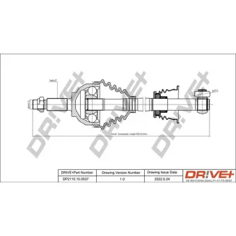 Arbre de transmission Dr!ve+ DP2110.10.0537