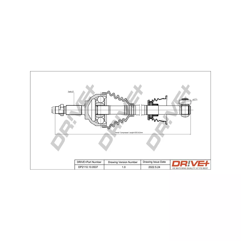 Arbre de transmission Dr!ve+ DP2110.10.0537