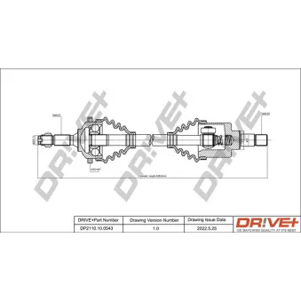 Arbre de transmission Dr!ve+ DP2110.10.0543