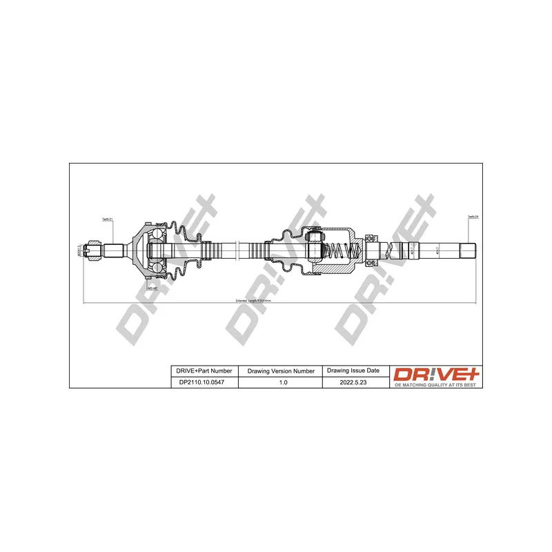 Arbre de transmission Dr!ve+ DP2110.10.0547