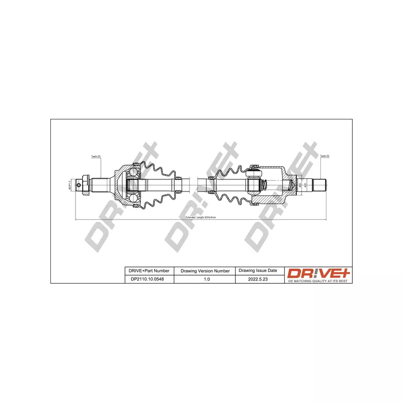 Arbre de transmission Dr!ve+ DP2110.10.0548