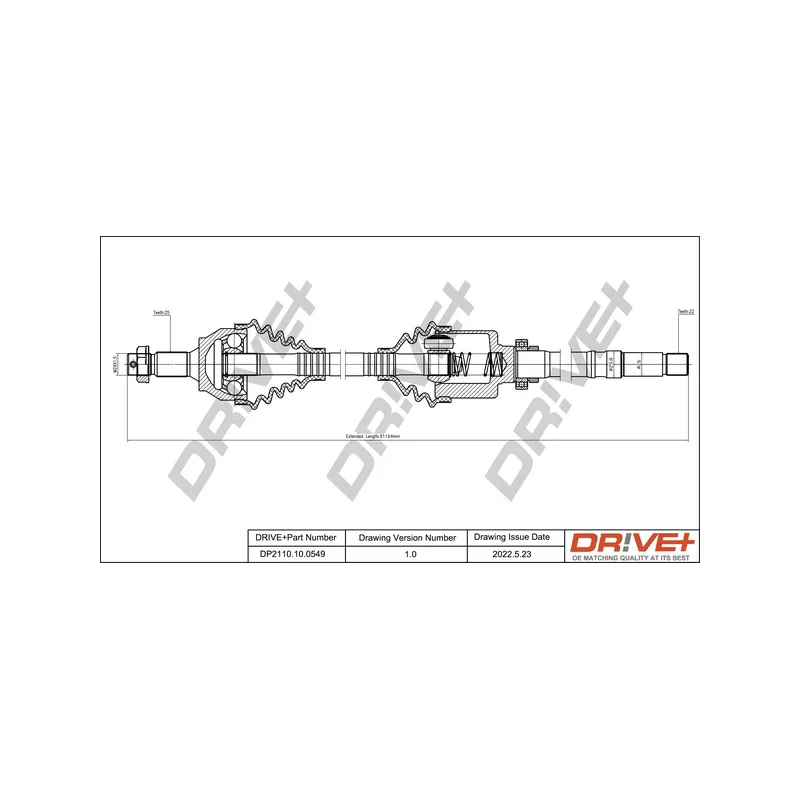 Arbre de transmission Dr!ve+ DP2110.10.0549