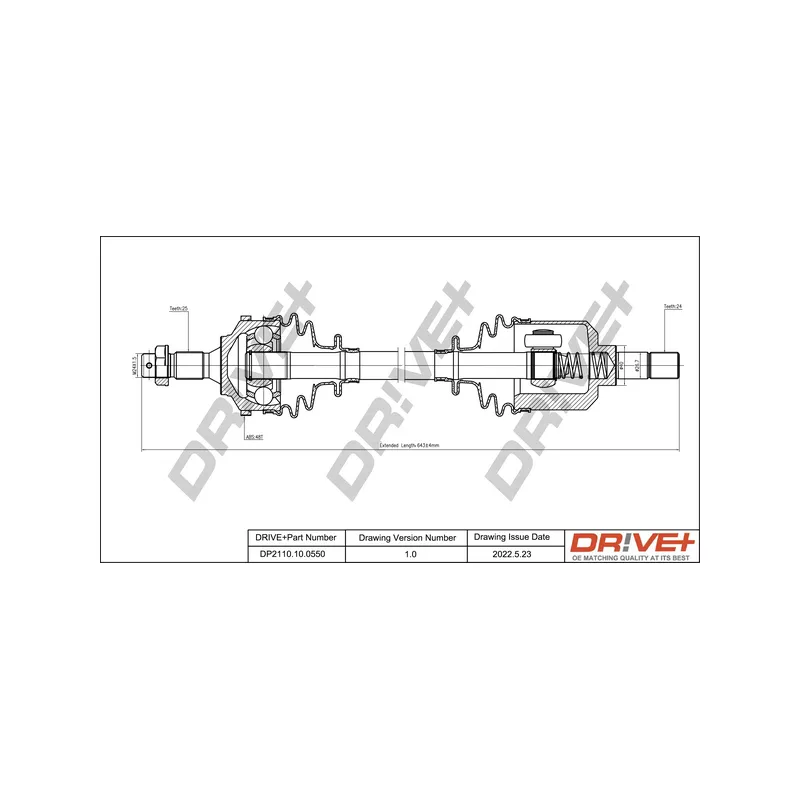 Arbre de transmission Dr!ve+ DP2110.10.0550